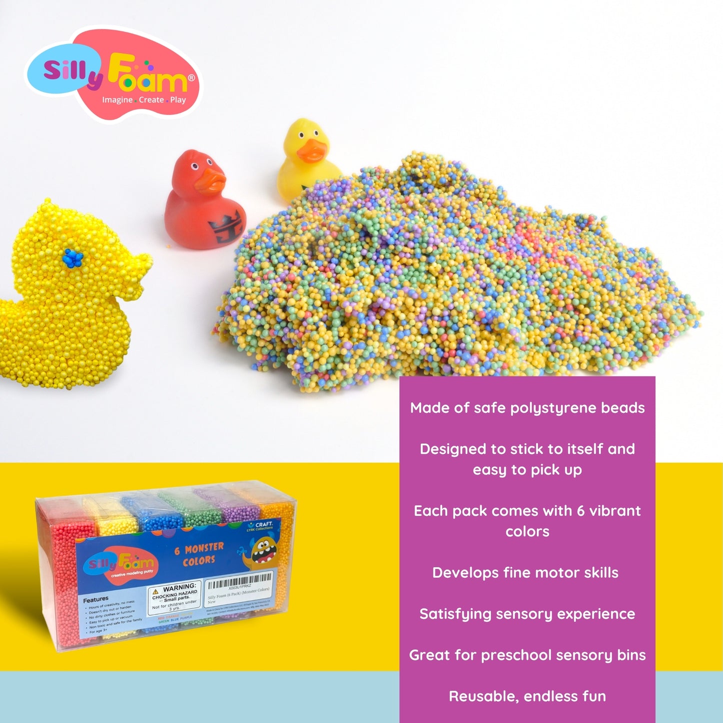 Silly Foam Creative Modeling Foam Beads (2-Pack)
